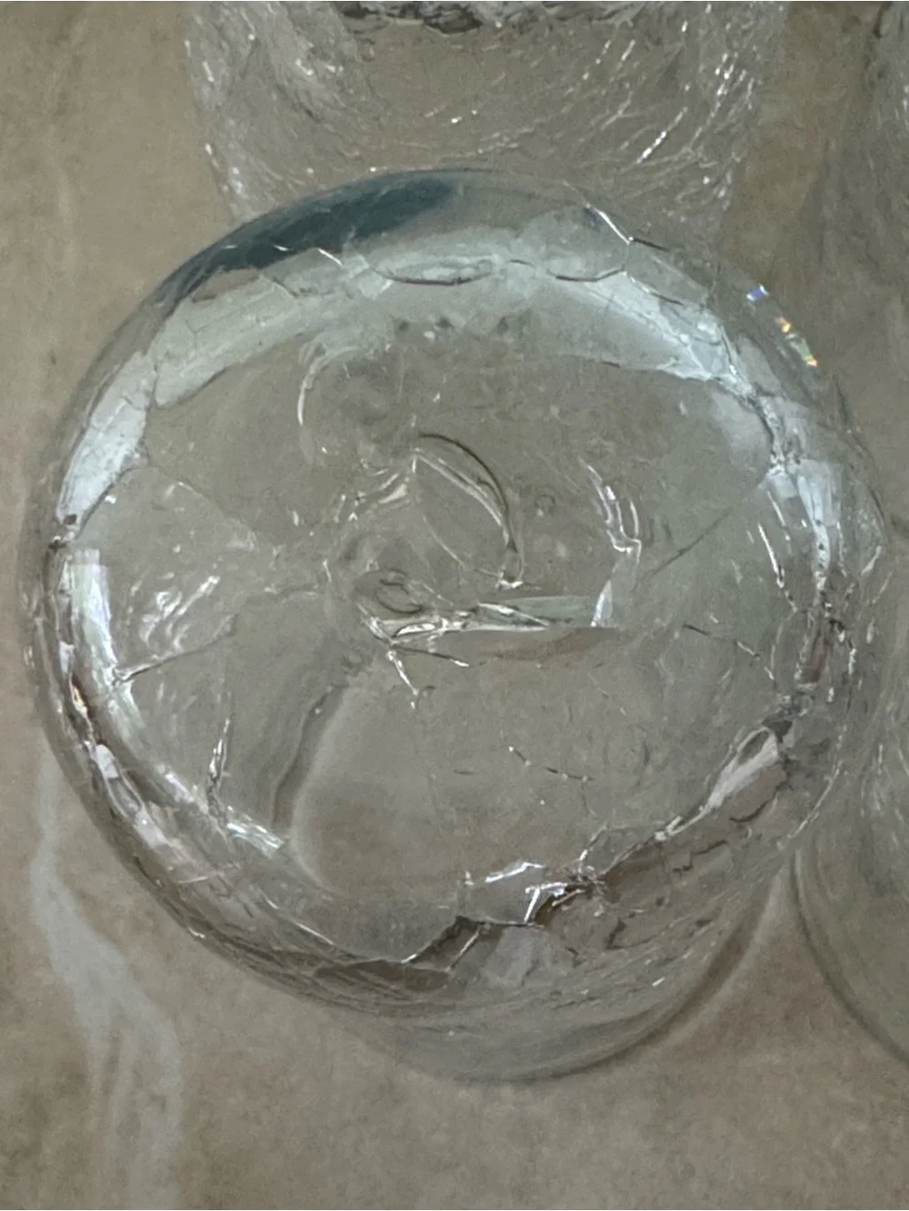 Sold Blenko Handcraft Clear Crackle Glass Tumblers - Set of 4